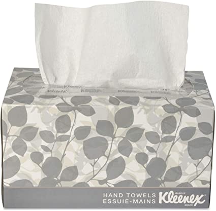 Kimberly Clark 01701 Kleenex Luxury Hand Towels in a Pop-Up Box, White, (1 Individual Box of 120 Sheets), 2 Packs