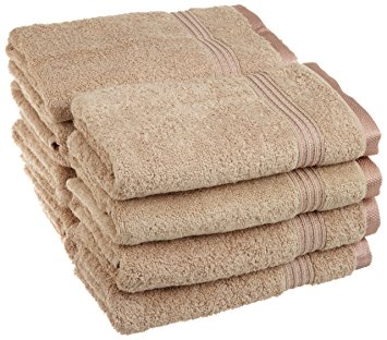 Superior Luxurious Soft Hotel & Spa Quality Hand Towel Set of 8, Made of 100% Premium Long-Staple Combed Cotton - Taupe, 16" x 30" each