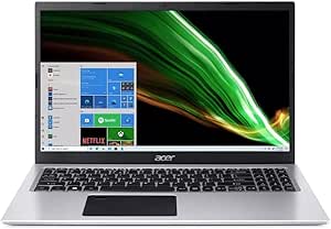 acer Aspire 3 15.6" FHD Laptop, Intel Core i7, Intel Iris Xe Graphics, 16GB RAM, 512GB SSD, Bluetooth, Webcam, Speaker, Microphone, Win 11 Home, Silver (Model Name: A315-58-7138)