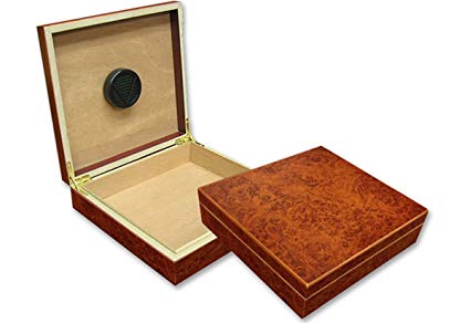 Prestige Import Group - The Chateau Small Humidor - Capacity: 20 Cigars - Color: Burl