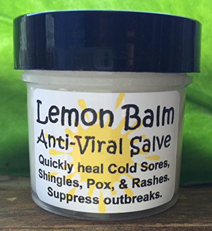 LEMON BALM Anti-Viral Salve! 1 Oz., Quickly heal Cold Sores, Shingles, Chicken Pox, Rashes, Herpes, Bug Bites. Suppress future outbreaks. 100% Natural Shea, Melissa, Tea Tree, Peppermint