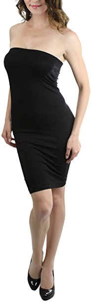 ToBeInStyle Women's Fitted Strapless Tube Slip