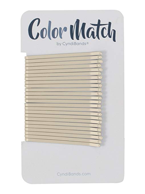 Beige Blonde Straight Enamel Coated Color Match Bobby Pins - 24 Count