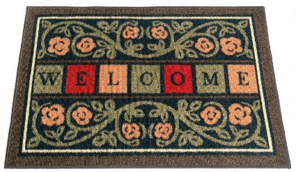 Ottomanson Ottohome Collection Rectangular Welcome Doormat Machine-WashableNon-Slip 20 x 30 Multicolor