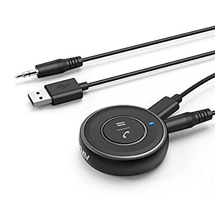 Roav by Anker, Bluetooth Receiver with Bluetooth 4.1, CSR Bluetooth Chip, Noise-Cancellation, Integrated Mic for Hands-Free Calling, AUX-Out Port, and a USB Charging Port