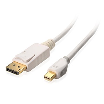 Cable Matters Mini DisplayPort (Thunderbolt™ 2 Port Compatible) to DisplayPort Cable in White 10 Feet