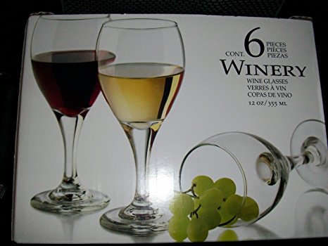 Winery 12 oz Wine glasses Set of 6