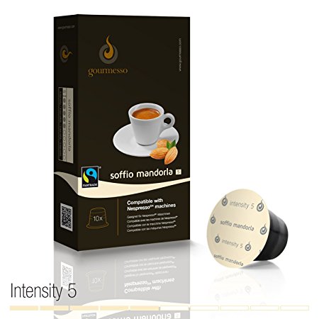 Gourmesso Soffio Mandorla (Almond) - 10 Nespresso Compatible Coffee Capsules - Fair Trade