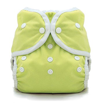 Thirsties Duo Wrap Snap, Honeydew, Size Two (18-40 lbs)