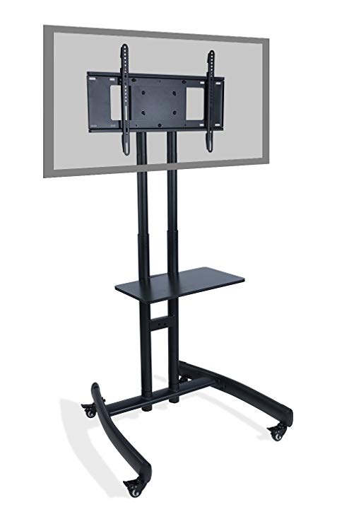 Atlantic Mobile TV Cart with Stand Mount for 32" - 70" Flat Screens up to 100 lbs. Black (63607227)