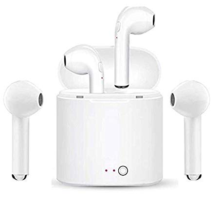 Bluetooth Headphones Earbuds Earphones in-Ear for Sport Earphones Stereo Sound Noise Cancelling 2 Built-in Mic Earphones with Airpods Portable Case