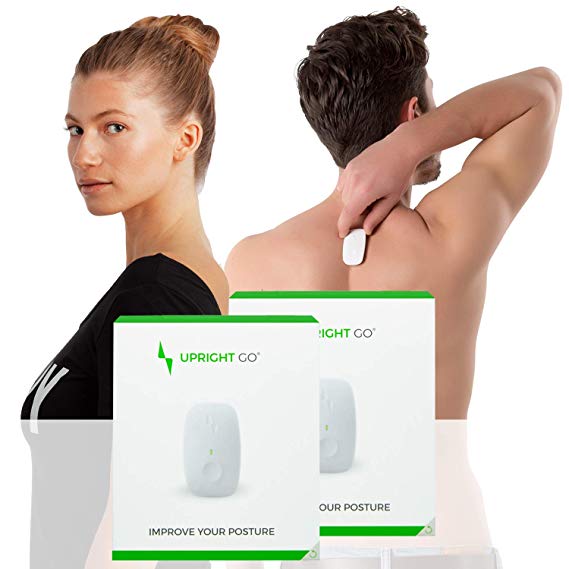 Upright GO Double Pack | Posture Trainer and Corrector for Back | Strapless, Discrete and Easy to Use | Complete with App and Training Plan | Back Health Benefits and Confidence Builder