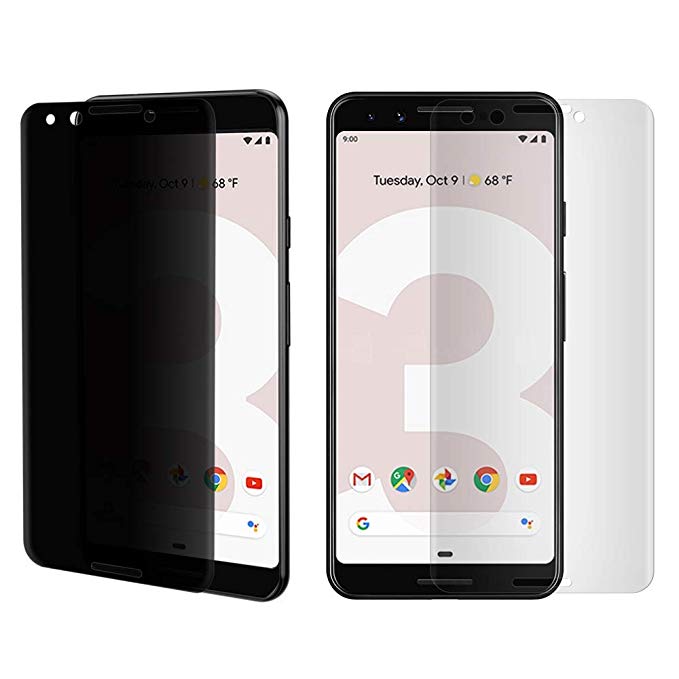 [2-Pack] Elecwill Google Pixel 2 Privacy Screen Protector, Anti Spy Full Adhesive Coverage[Case Friendly] Nano Shield 3D Curve Edge Fit Soft Film (NOT Tempered Glass) for Google Pixel 2