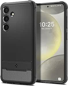 Spigen Rugged Armor Hülle Kompatibel mit Samsung Galaxy S24 -Schwarz