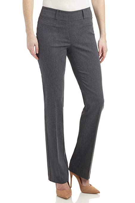 Rekucci Women's Ease In To Comfort Fit Barely Bootcut Stretch Pants