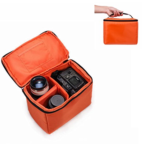 G-raphy Camera Case Insert Interior Case for all DSLR SLR Cameras - Orange