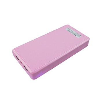 BAJ® 20000mAh Dual USB External Battery Backup Power Bank for Apple iPhone 6, 6 Plus 5S 5C 5 4S 4, Retina iPad Air Mini 2, HTC One, One 2 (M8), Samsung Galaxy S6 Edge, S6 S5 S4 S3 (pink)