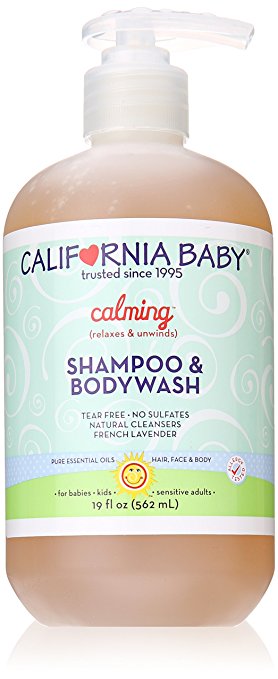 California Baby Calming Shampoo and Body Wash, French Lavender, 19 Ounce