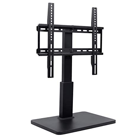 DYNAVISTA Universal Swivel TV Stand with Mount - Adjustable Height Table Top TV Stand for 32 to 65 inch LCD LED TV Flat Screens and Monitors, VESA 400 x 400 mm Compatible and 55 Lbs Capacity