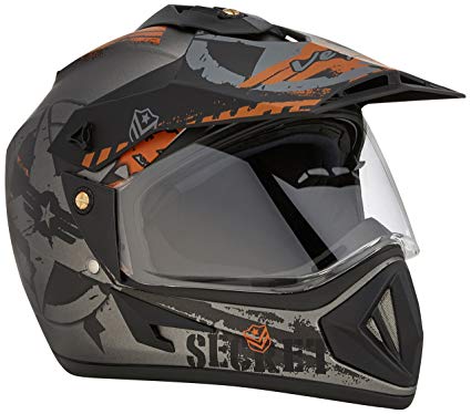 Vega Off Road Secret Full Face Helmet (Dull Anthra Black, M)