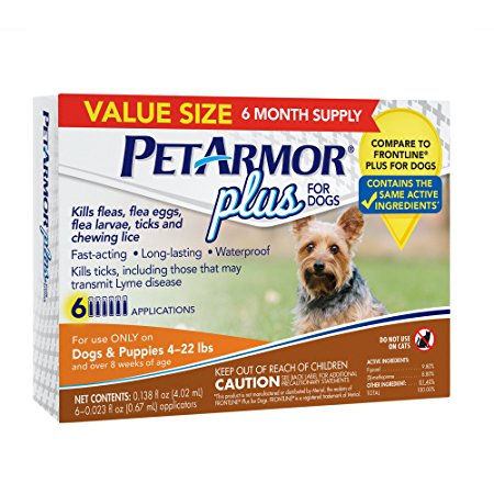 PetArmor 6 Count Plus for Dogs Flea and Tick Squeeze-On