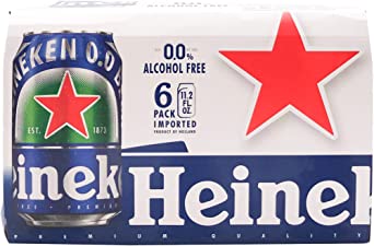 Heineken, Non Alcoholic 0.0 Lager, 6pk, 11.2 Fl Oz Cans