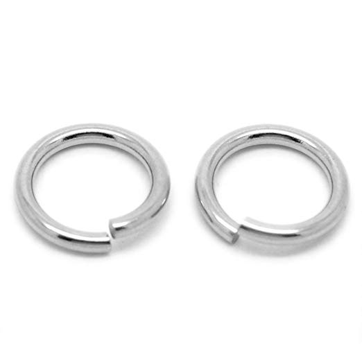 VALYRIA 100pcs Silver Tone Stainless Steel 2mm Open Jump Rings Connectors Jewelry Findings (15mm(5/8"))