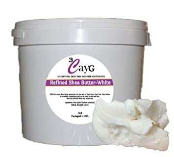 Refined Shea Butter 5LB Pail White BULK Great for Soap Making and DIY Beauty Products (5LB)