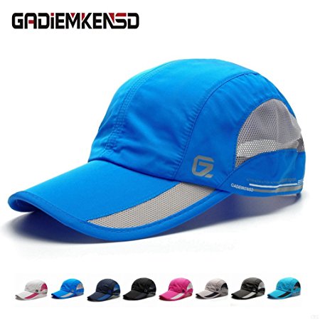 GADIEMKENSD Quick Drying Breathable Running Outdoor Hat Cap Only 2 Ounces 10 Colors