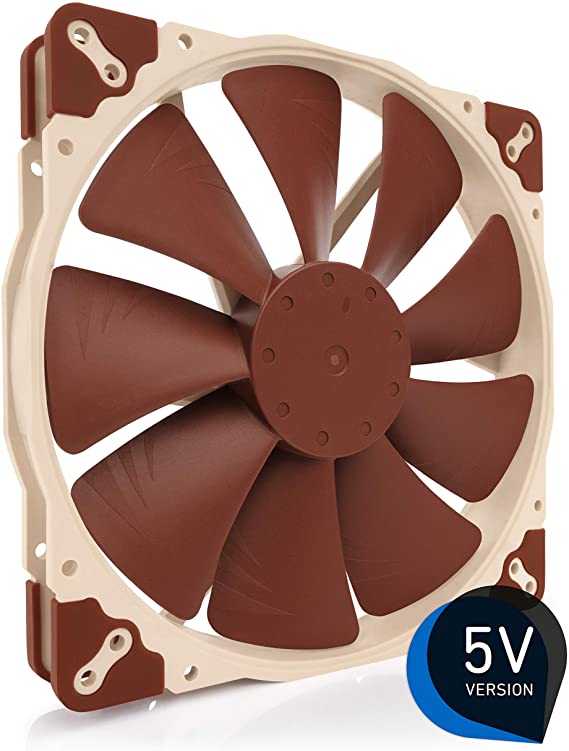 Noctua NF-A20 5V, Premium Quiet Fan with USB Power Adaptor Cable, 3-Pin, 5V Version (200x30mm, Brown)