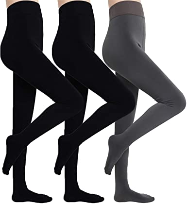 Diravo Womens Winter Warm Leggings Elastic Velvet Fleece Lined Thick Tight Leggings