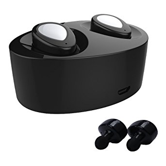 Mini Bluetooth Earbuds Earphone,Ounice Mini TWS Twins True Wireless Bluetooth 4.1 Sport Earbuds Headset Stereo Headphone In-Ear Earpiece (Black B)