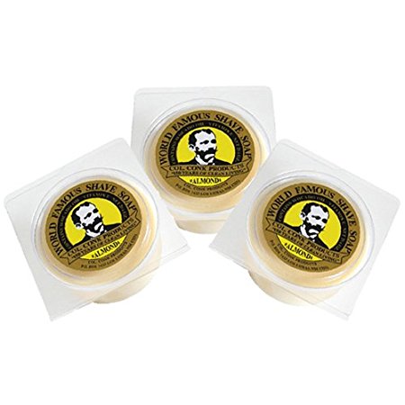 Col. Conk World's Famous Shaving Soap, Almond * 3 - Pack * Each Net Weight 2.25 Oz by Colonel Conk