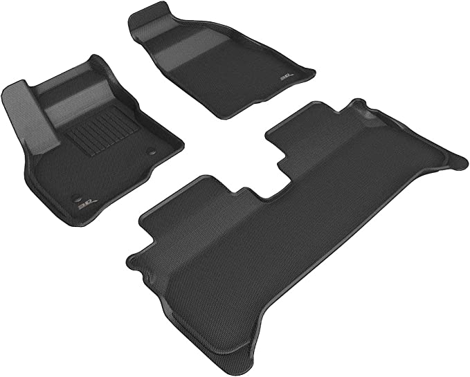 3D MAXpider Custom Fit Kagu Floor Mat (Black) for 2022-2022 Chevrolet Bolt EUV - 1st & 2nd Row