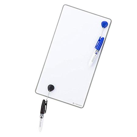 Magnetic Frameless Dry Erase Board Value Pack, 11 x 6 Inches, Silver Aluminum Frame (714U04-12) (New Version)