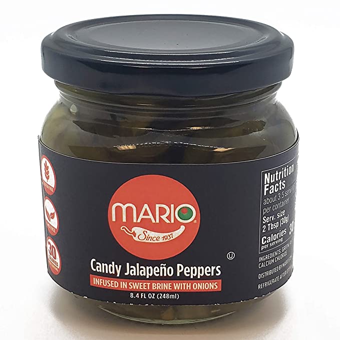 Mario Camacho Candy Jalapeno Peppers, Sweet & Hot, 3.5 Fl Oz