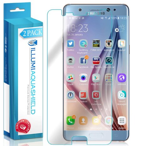 Galaxy Note 7 Screen Protector (2-Pack), ILLUMI AquaShield (Case Friendly) Full Coverage Screen Protector for Galaxy Note 7 HD Clear Anti-Bubble Film - Lifetime Warranty