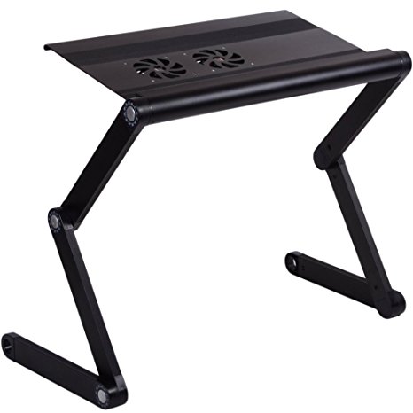 Portable Laptop Desk, Fully Adjustable Light Aluminium Bed Book Stand Table, By Creatov