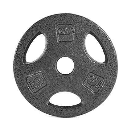 CAP Barbell Standard Grip Plate, Black