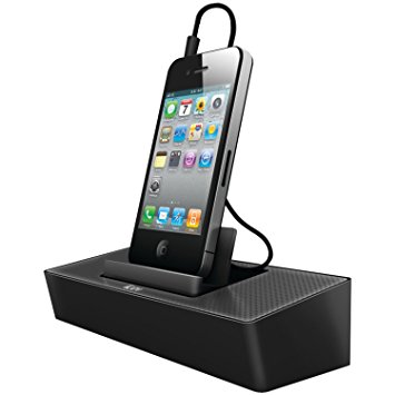 iLuv Modern Box Portable Speaker Stand-Black