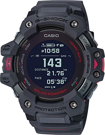 Casio GHSOCK Wrist Watch G-Shock GBD-H1000-8 G-Squad, Grey Color, Black