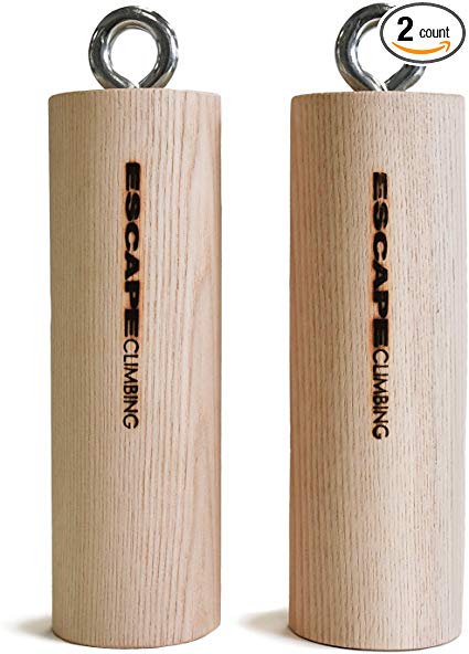 Escape Climbing Power Piston | Premium Wood Training Tool for Grip Strength | Full Upper Body and Core Workout | Rock Climbing | Bouldering | Two Pack