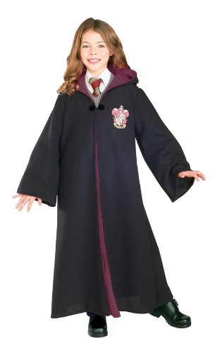Rubies Costume Deluxe Harry Potter Child's Hermione Granger Costume Robe With Gryffindor Emblem, Medium