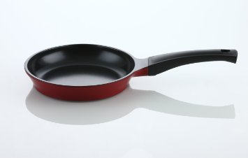 Flamekiss 8 Red Ceramic Coated Fry Pan by Amor Innovative and Elegant Design Nano Ceramic Coating w Silver Ion 100 PTFE and PFOA Free