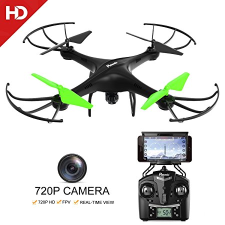 Drone with HD Camera, Potensic U48WH UDIRC RTF Drone Quadcopter UFO with Newest Altitude Hold Fuction&HD WiFi Camera and 3D Flips Function (TF Card & Card Reader Included)