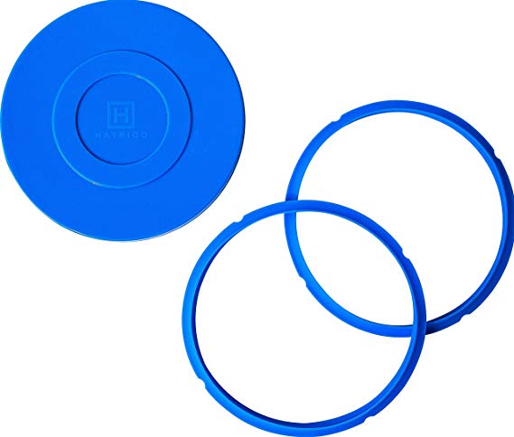 3-Pack Compatible Instant Pot Sealing Ring for 6 Qt [3qt 8qt avail] and Instant Pot Silicone Lid Cover, Instapot Accessory Airtight Lid and Rings for Instant Pot Accessories (2 Rings, 1 Lid)