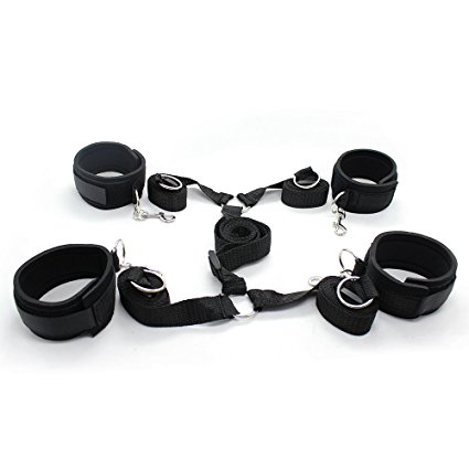Under the Bed Restraint System Bondage Kit From Primal Juice, for Beginners and Couples Alike, Have a Fun and Sexy Bedroom Play Ideal for BDSM S&M Sm or Sex, Get this Fetish Love Set Today!