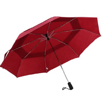 HOMETEK Travel Umbrella Auto-Open&Close Function Windproof Rain Umbrella with a Lifetime Guarantee