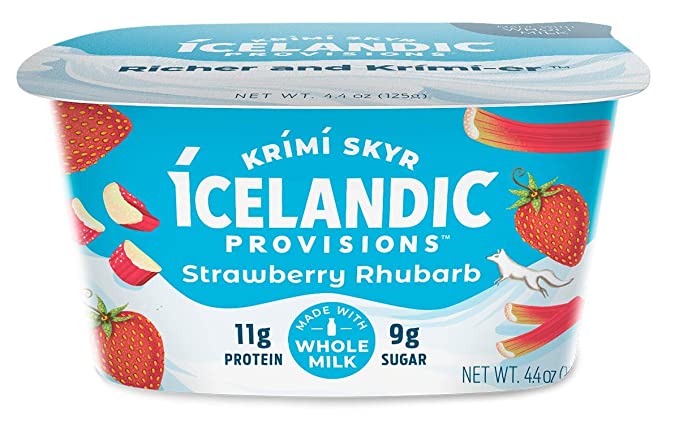 Icelandic Provisions Krimi Strawberry Rhubarb Skyr, 4.4oz