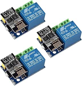 3PCS ESP8266 ESP-01S Wireless WiFi Transceiver Relay Module Compatible for Arduino Smart Home Remote Control Unlock Set